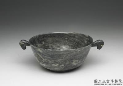 图片[2]-Jade bowl with two ram’s head handles, Muslim border regions-China Archive